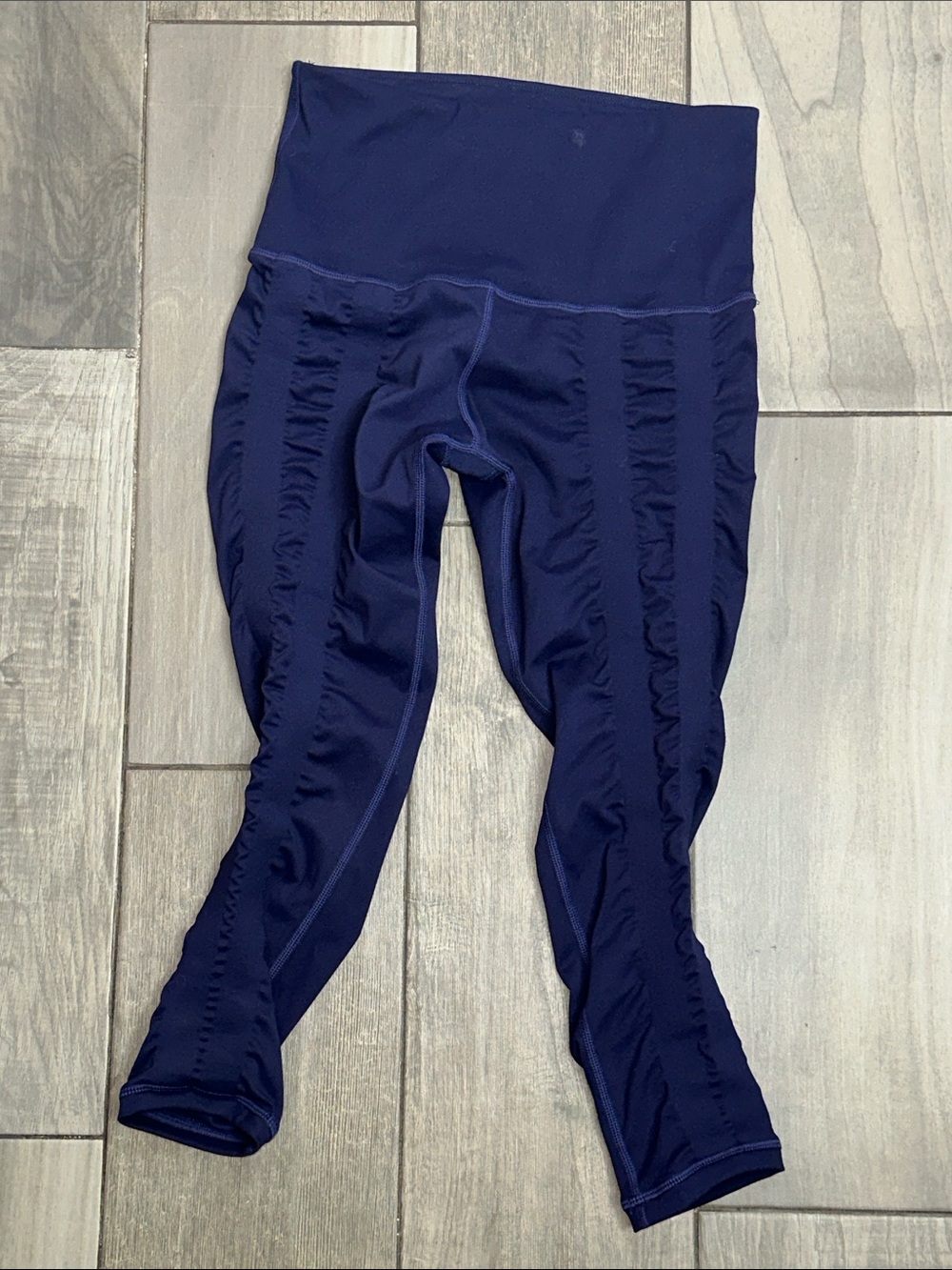 Sweetflexx Compression Leggings Navy High Rise Cropped Resistance Women's Size 6